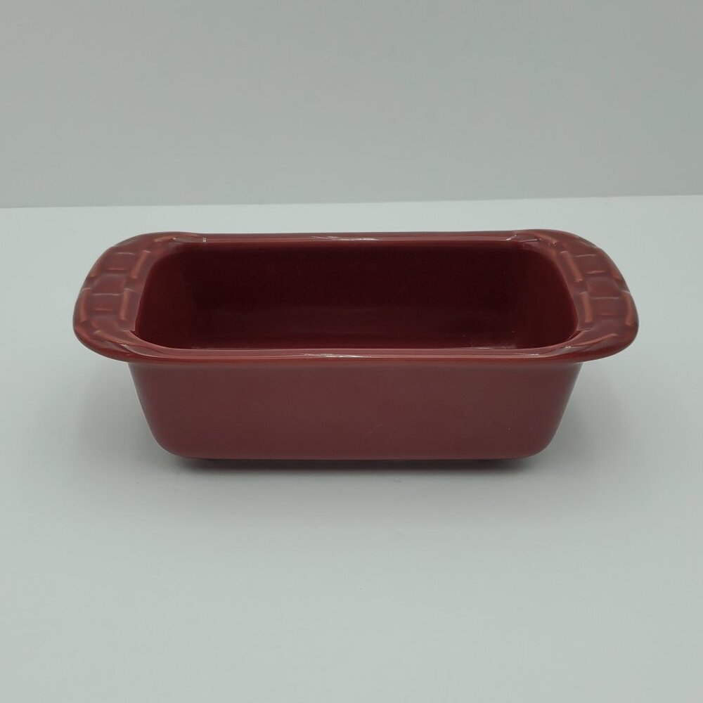 Longaberger Woven Traditions Paprika Small Loaf Dish Loaf Pan